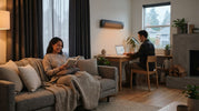 Comfortverhoging in huis met lokale warmte en mogelijk minder gas