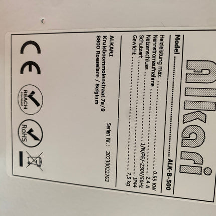 Pannello a infrarossi alkari alk-B-500 500 watt-outlet