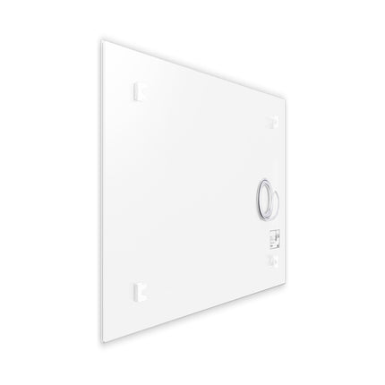 Parte posterior de un panel infrarrojo ECOROS de 600 vatios, con puntos de montaje y conexiones para una fácil instalación.