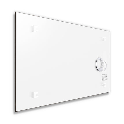 Parte posterior de un panel de infrarrojos, con puntos de montaje visibles y conexiones para una fácil instalación.