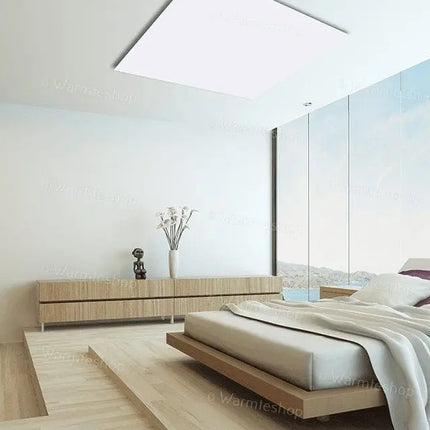 Calefacción por infrarrojos Welltherm PB1000 en el techo del dormitorio