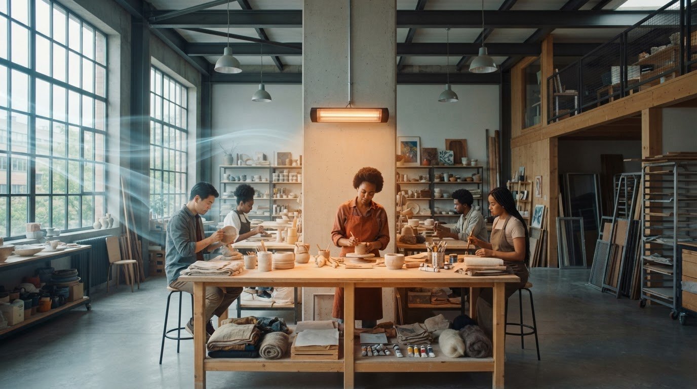 Atelier verwarmen: zo kies je de juiste oplossing