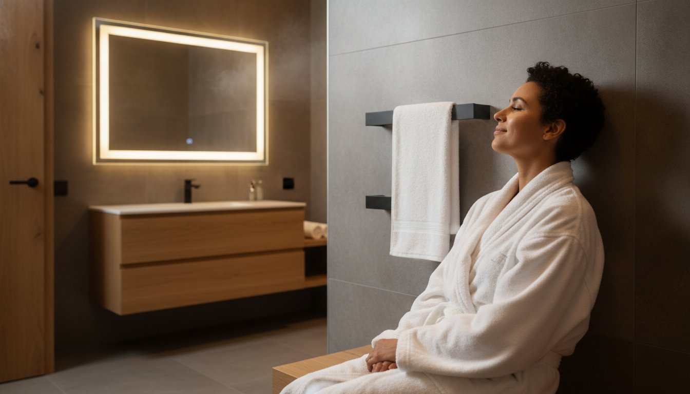 Badkamer te koud? Zo maak je er een warme wellness van