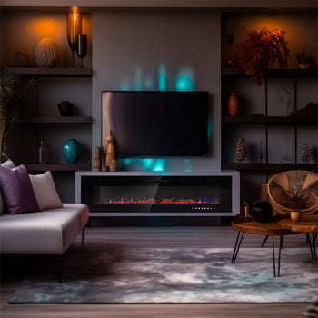 Cheminée électrique avec chauffage