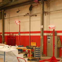 Industriehalle mit Infrarotheizung