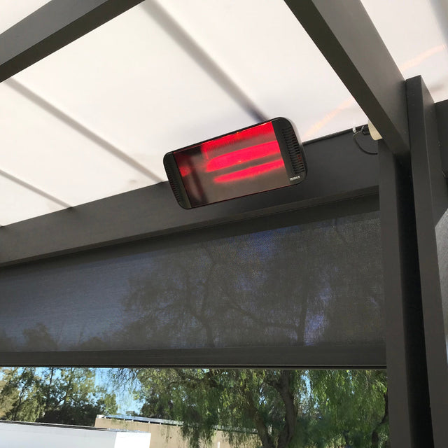 Veranda e pool house con riscaldamento a infrarossi