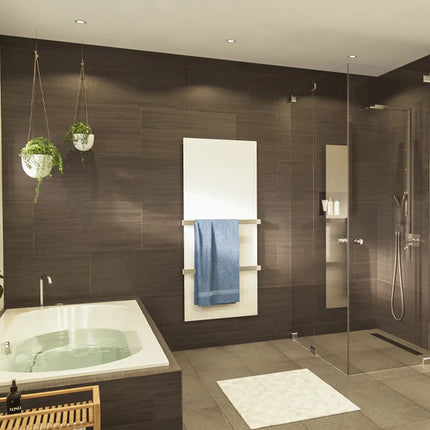 Welltherm Dual-Zone Handdoekdroger BPWS Serie - Wit satijn glas