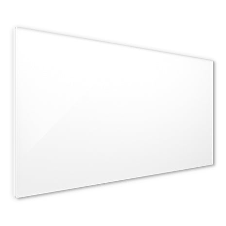Ecaros infrarood paneel van 1000 watt in wit satijn glas, biedt krachtige en stijlvolle verwarming met een elegant ontwerp.