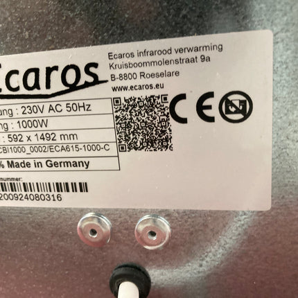 Ecaros Infrared panel with print - 1000 Watt