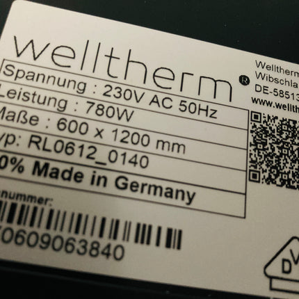 Etiket Welltherm RL0612 