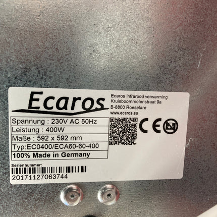 Etiket Ecaros Infrarood paneel met print - 400 Watt