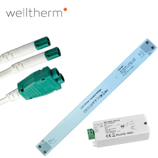 Welltherm voorbedrade voeding met dimmer - LI00400