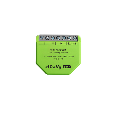 Shelly Dimmer Gen4 – Slimme universele dimmer zonder nuldraad