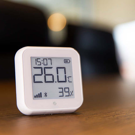 Shelly H&T Gen 3 White – Slimme temperatuur- en luchtvochtigheidssensor