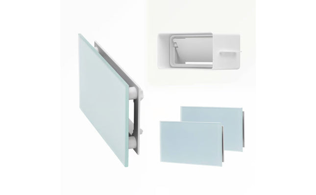 Sunshower Ventilatieroosters Set (2 stuks) – Wit - 15 x 9 cm