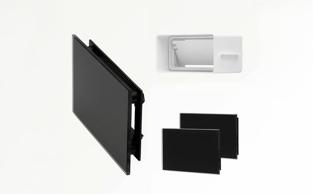 Sunshower Ventilatieroosters Set (2 stuks) – Zwart- 15 x 9 cm