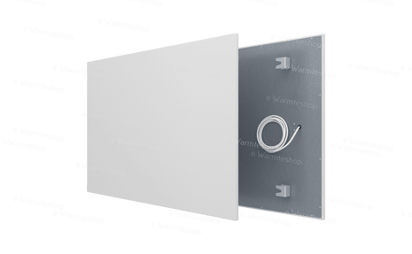 Afbeelding van een 600 watt infrarood paneel van Ecaros, toont het slanke en moderne ontwerp voor efficiënte verwarming.