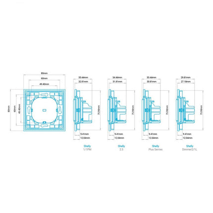 Shelly Wall Switch 2 – Slimme inbouwschakelaar