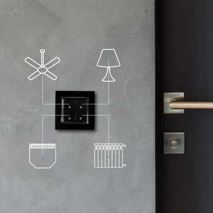 Shelly Wall Switch 4 – Slimme inbouwschakelaar